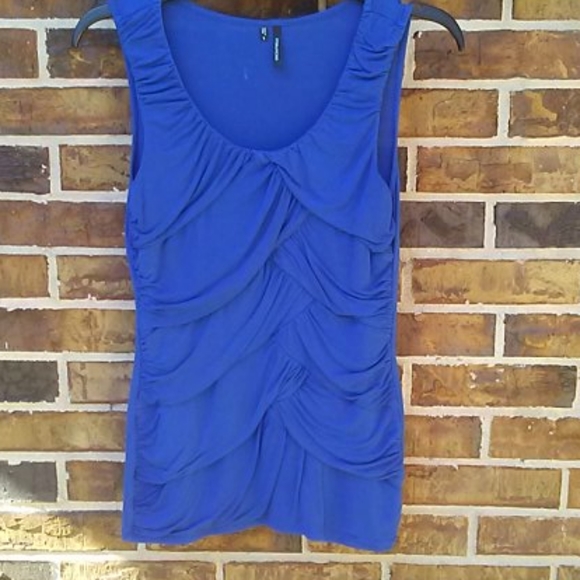 Maurices Tops - 💋2/$14 Maurice's Royal Blue Ruched Dressy Tank Top